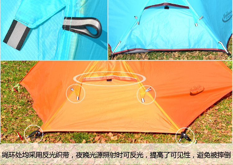 Cheap Goat Tents Ultralight Single Person 2 Door 20D Nylon Silicon Coated Waterproof Windproof Double Layer Two Doors Camping Tent Barraca Tienda   
